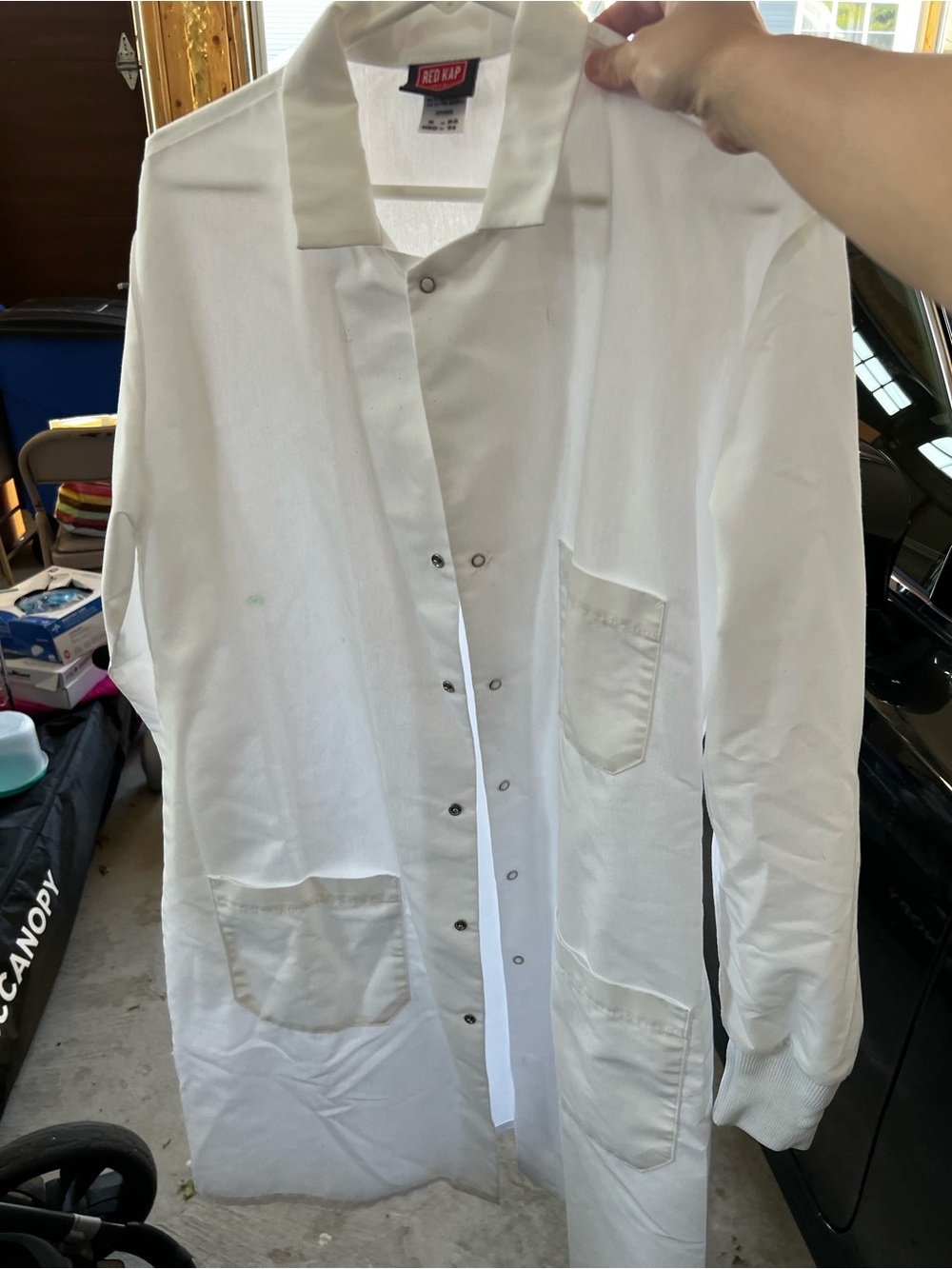 Unisex White Long Lab Coat Jacket